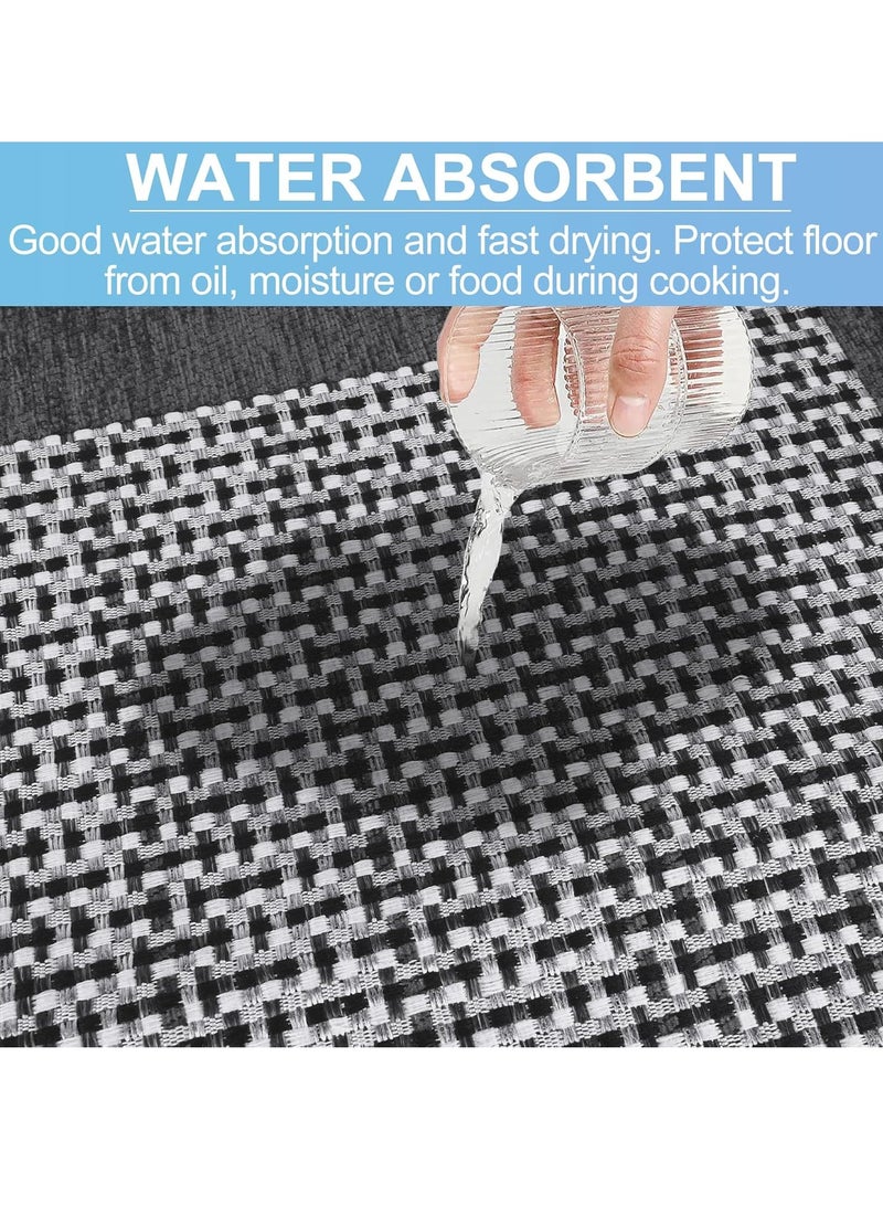Kitchen Rugs and Mats Set of 2 PCS, Non Skid Washable Absorbent Large Kitchen Sink Rugs, Non Slip Runner Rugs  , Carpets Standing Floor Mats for in Front of Sink Kitchen Laundry - Image 4