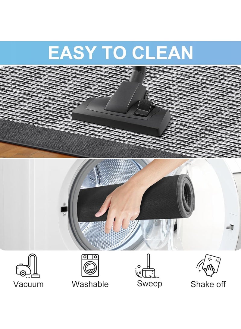 Kitchen Rugs and Mats Set of 2 PCS, Non Skid Washable Absorbent Large Kitchen Sink Rugs, Non Slip Runner Rugs  , Carpets Standing Floor Mats for in Front of Sink Kitchen Laundry - Image 5