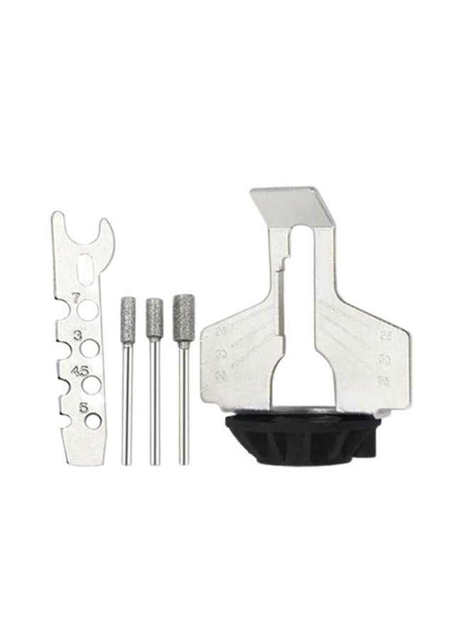 3PCS Chainsaw Sharpening Kit Rotary Sharpener Tool Chain Machine Head Saw Chains Blade Guide Drill Adapt Electric Grinder Polishing Attachment Set 