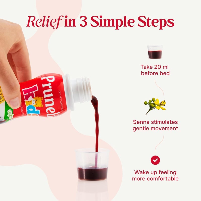 Prunelax Ciruelax Regular Strength Liquid Laxative for Kids  Gentle Relief for Occasional Constipation Senna Extract Vegan  GlutenFree FastActing Overnight Relief  405 fl oz Pack of 3 - Image 3