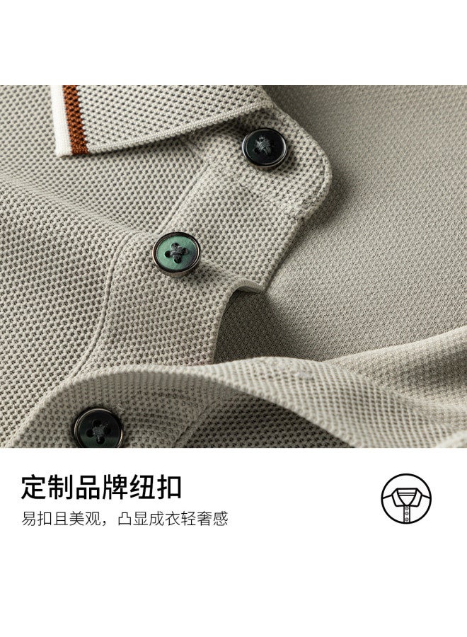 Fomoce summer Solid Color Men's Polo Shirt - Classic Casual Business Style - Image 5