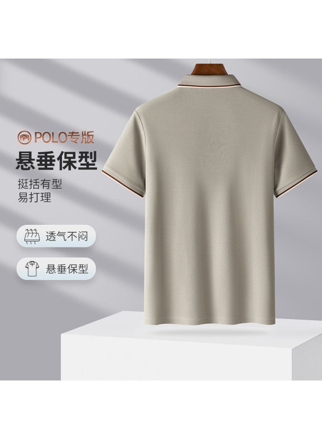 Fomoce summer Solid Color Men's Polo Shirt - Classic Casual Business Style - Image 3