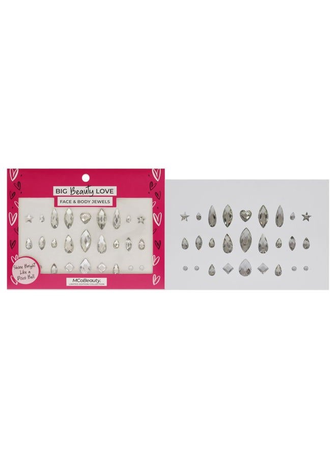 MCoBeauty Big Beauty Love Face And Body Jewels - Light-Reflecting - Easy Apply, Self-Adhesive Gems - Stays On For Long - Safe To Use And Wear - Creates Stunning And Unique Looks - 1 Pc - Image 1