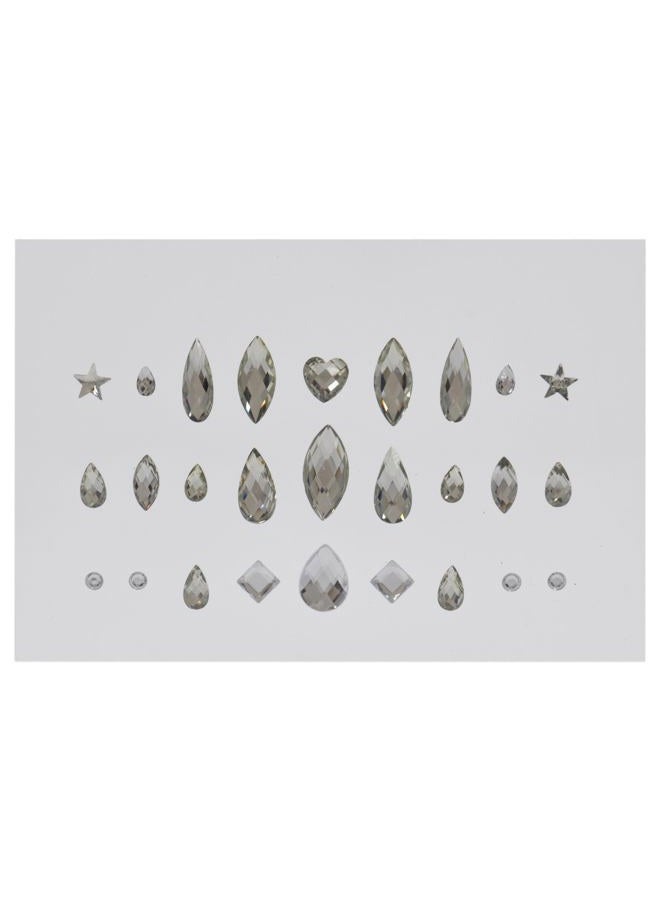 MCoBeauty Big Beauty Love Face And Body Jewels - Light-Reflecting - Easy Apply, Self-Adhesive Gems - Stays On For Long - Safe To Use And Wear - Creates Stunning And Unique Looks - 1 Pc - Image 2