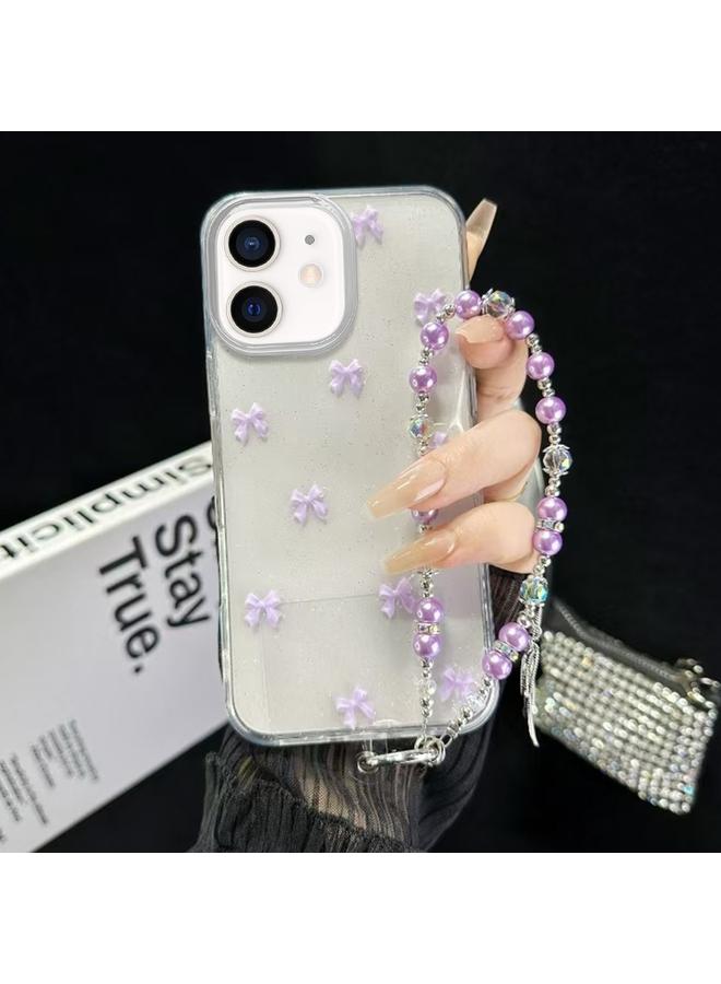 S-TOP Case For iPhone 12 Little Fresh Bow Bracelet Chain TPU Phone Case - Image 1