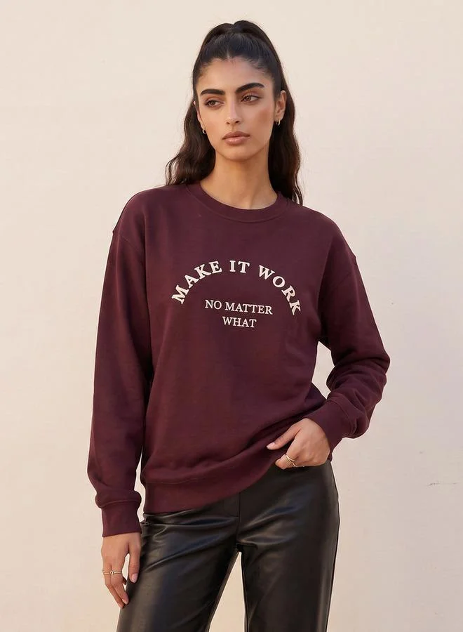 Splash FAV Youth Sweatshirt with Slogan Print