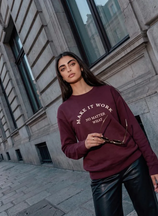 Splash FAV Youth Sweatshirt with Slogan Print