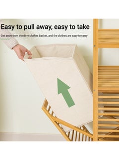 Arabest Laundry Hamper with 2-Tier Shelves & Tilt Out Basket, Laundry Baskets Organizer Hampers Bathroom Storage Shelf for Laundry Room, Bathroom, Nursery, Bedroom, Guest Room, Closet (2 Tier-50cm Length)  - Image 4