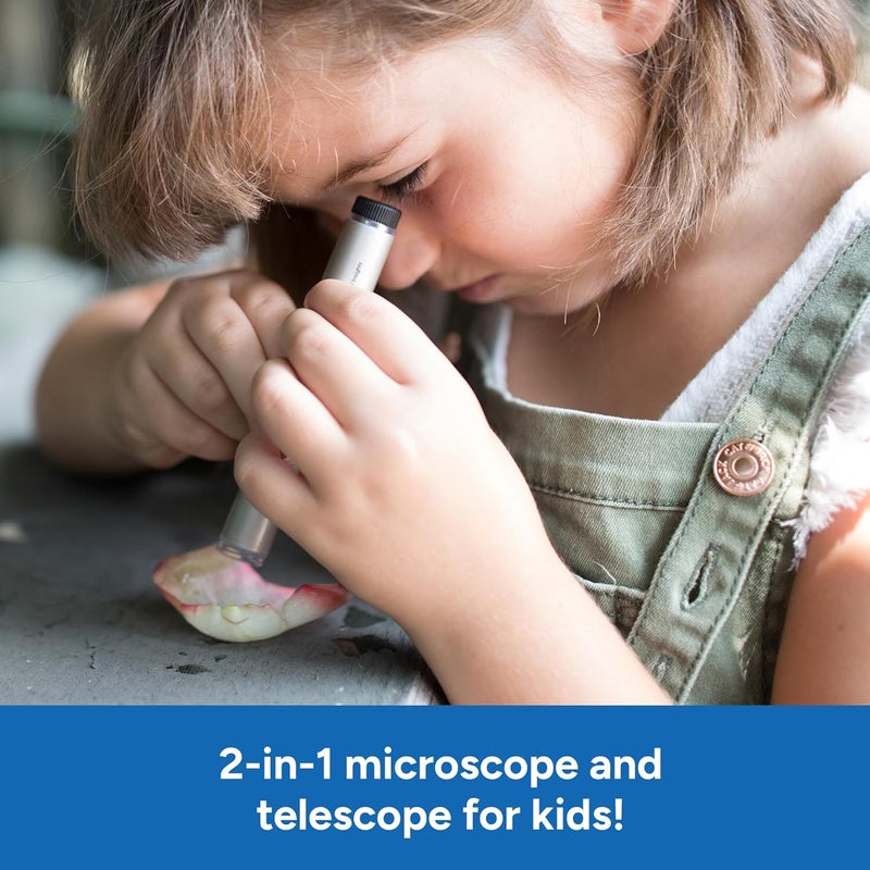 Educational Insights GeoSafari Pocket Scope - 8x Telescope and 30x Microscope for Young Scientists - Image 3