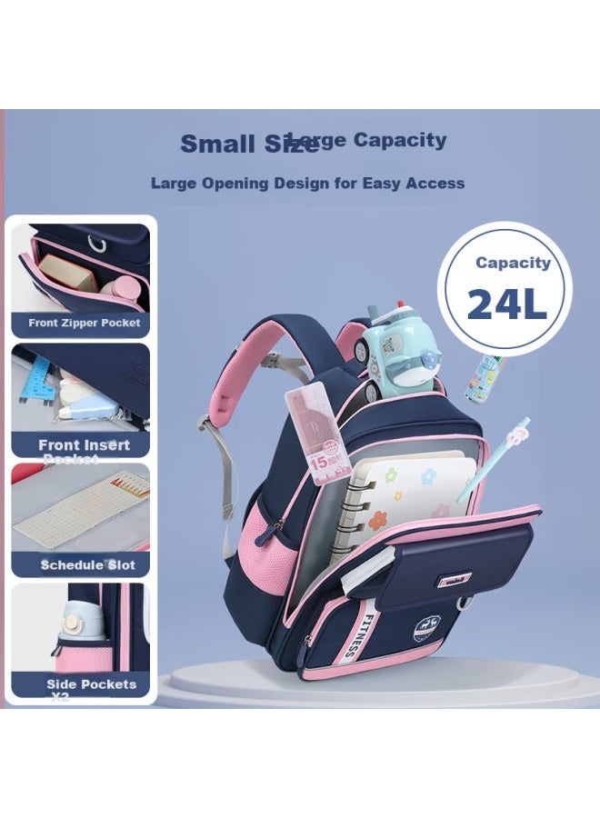 Ninth Castle Primary School Backpack For Students, Spine Protection, Reduce Burden, Healthy Antibacterial Children's Backpack For Boys And Girls In Grades 1-3-6 - Image 5