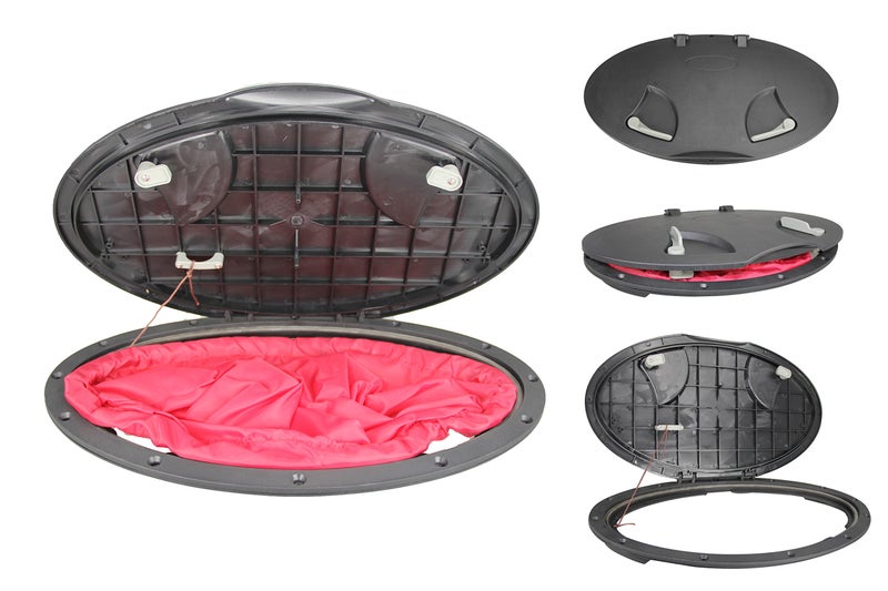 Pactrade Marine Boat Kayak Canoe Fishing Rigging Sailing Heavy Duty 20 Waterproof Hatch Deck Plate Kit Cover w Storage Bag
