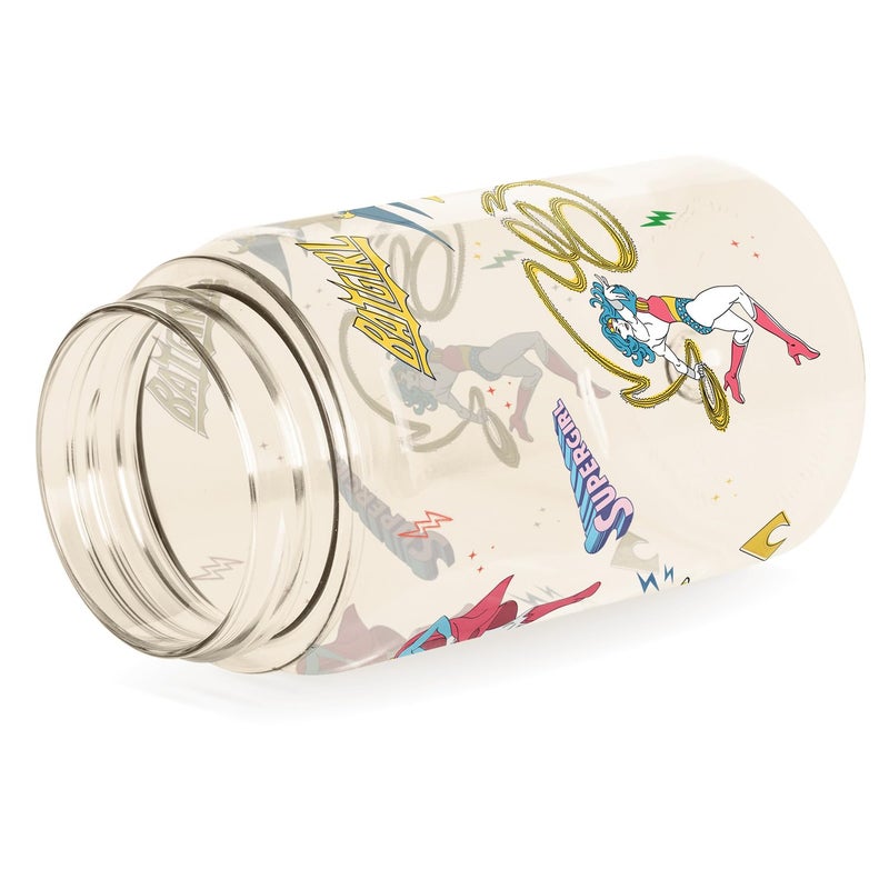 Simple Modern Kids DC Comics Water Bottle Plastic BPA-Free Tritan Cup with Leak Proof Straw Lid | Reusable and Durable for Toddlers, Girls | Summit Collection | 12oz, Super Gals - Image 2