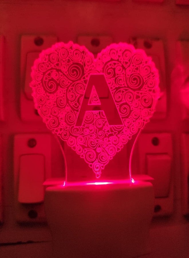UNJIYA Letter A Design LED Acrylic LAMP for Gift Purpose & Night LAMP - Image 3