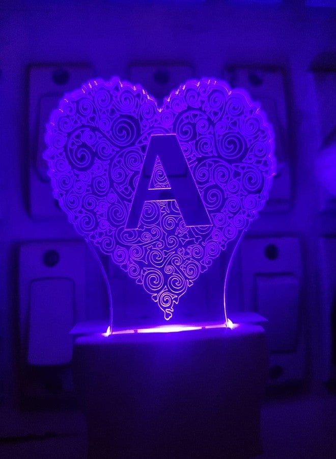 UNJIYA Letter A Design LED Acrylic LAMP for Gift Purpose & Night LAMP - Image 4