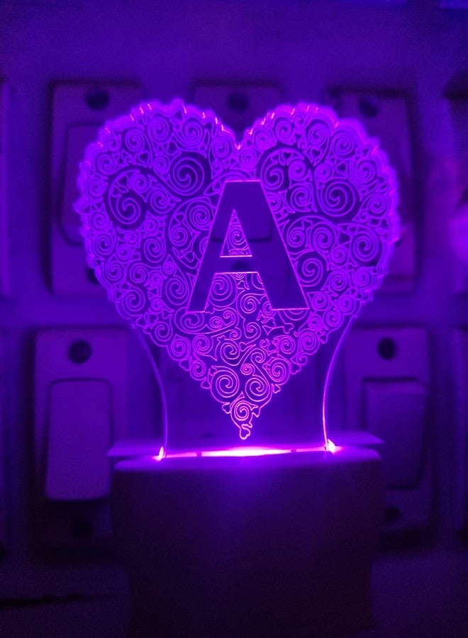 UNJIYA Letter A Design LED Acrylic LAMP for Gift Purpose & Night LAMP - Image 5