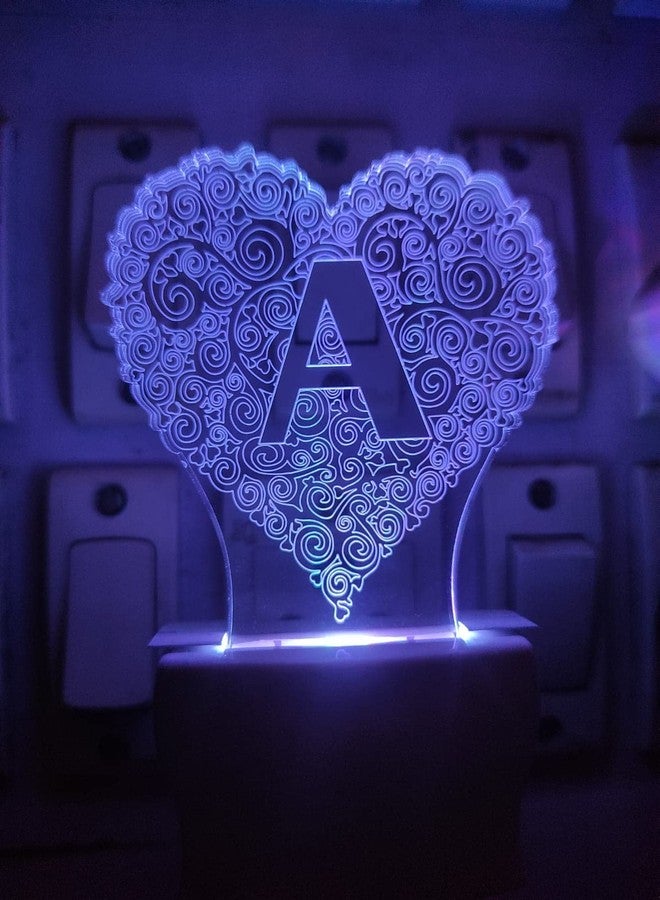 UNJIYA Letter A Design LED Acrylic LAMP for Gift Purpose & Night LAMP - Image 2