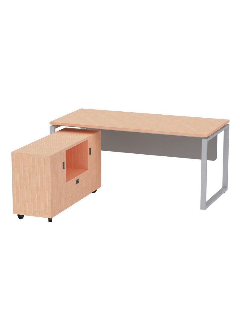Mahmayi - Mahmayi Carre 5116l Oak Modern Workstation Without Drawer - Image 1