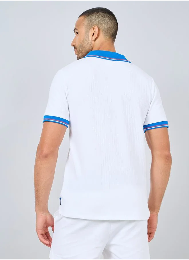امبرو Rib Tennis T-Shirt with Contrast Trim