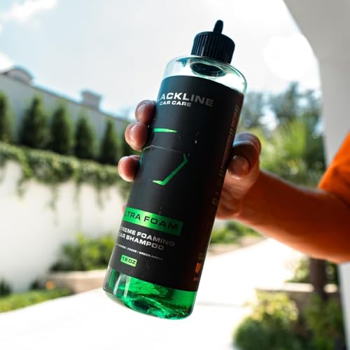 Blackline Automotive Extreme Foaming Car Shampoo - Extreme Ultra Foam Perfect for Ceramic Coatings - Compatible with Foam Cannon for Pressure Washer (16 FL Oz, Green Apple) - Image 2