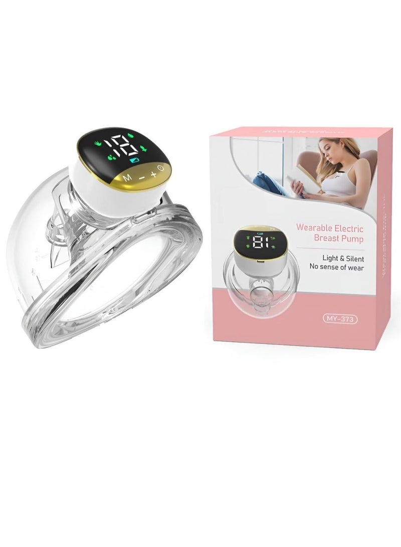 ياميم مضخة ثدي يمكن ارتداؤها - مضخة ثدي كهربائية محمولة بدون استخدام اليدين - 4 أوضاع بما في ذلك 12 وضعًا للرضاعة، و12 وضعًا للضخ، و12 وضعًا للمص، ووضع ضخ ثدي متغير - Image 1
