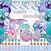 UJoyant 299 Pcs Mermaid Birthday Decorations Mermaid Party Decorations Kit  Disposable Dinnerware Set with 25 Guests Backdrop Balloon Banner Tablecloth Knives Forks Spoons CakeTopper - Image 4
