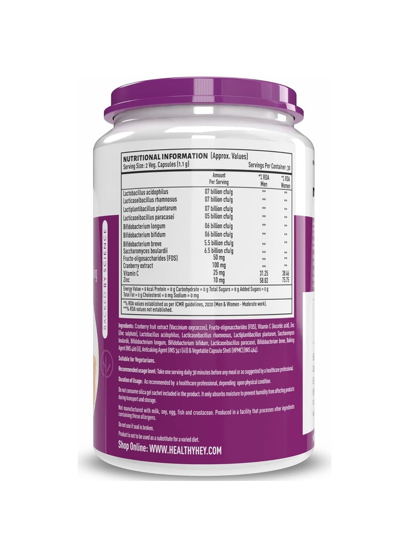 HealthyHey Nutrition Healthy Hey Nutrition Probiotics 50 Billion CFU Multi- Strains, 60 Veg. Capsules, Targeted Release Technology - Image 2