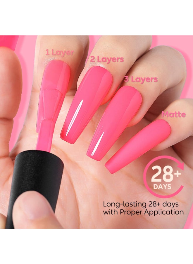 Nicedeco Hema Free Cruelty Free Vegan Gel Nail Polish 1 Pcs 15ml Hot Pink Color Soak Off LED U V Gel for Nail Art Manicure Salon DIY 009 - Image 4