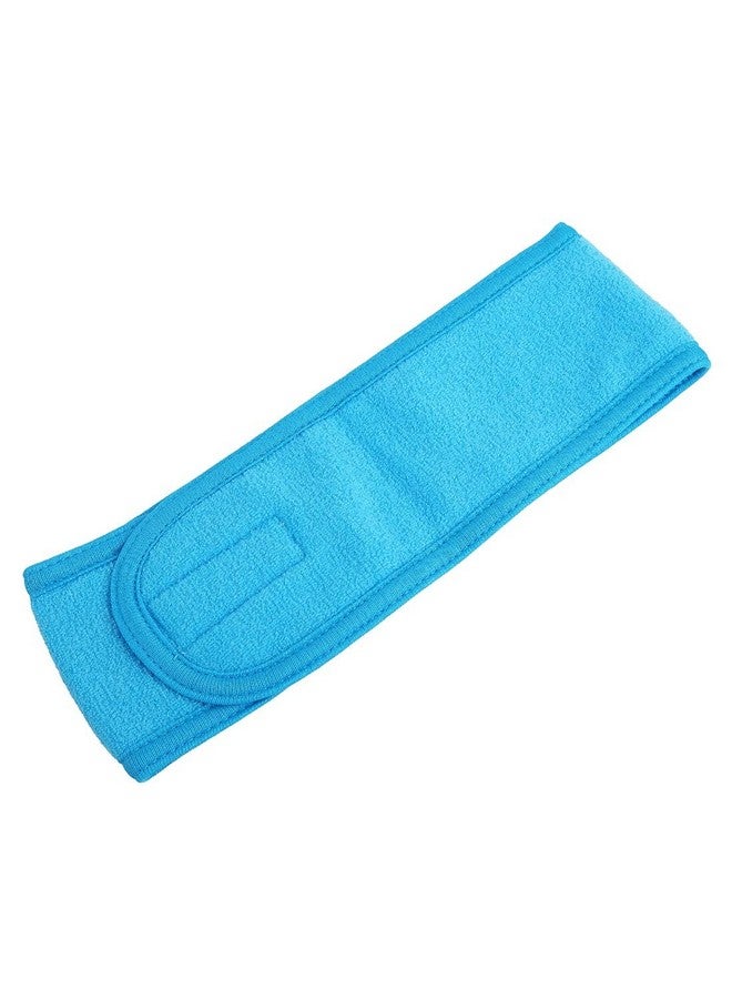 Digital Shoppy Adjustable Wide Hairband Yoga Spa Bath Shower Makeup Wash Face Cosmetic Headband For Women (Blue) - Image 1