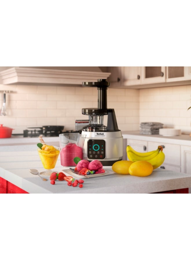 Tefal Juice & Clean ZC420E38 Slow Juicer – 150 W Cold‑Press, Touchscreen, Reverse & Easy Clean, 0.8 L 150 W ZC420E German Paint - Image 1