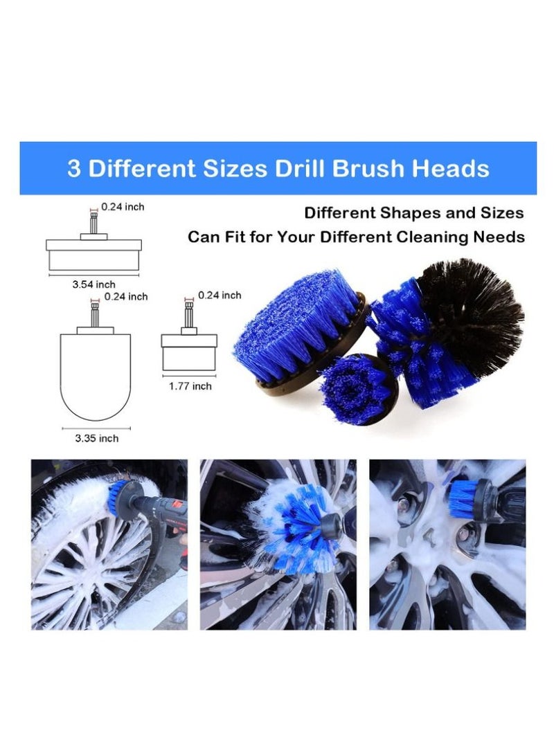 Sharpdo 18-Pieces Set Car Wash Cleaning Tool Kit HX-18 Blue Black - Image 4