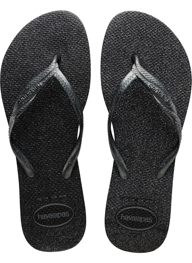 havaianas Fantasia Gloss Women's Black Flip Flops 4145643-0006