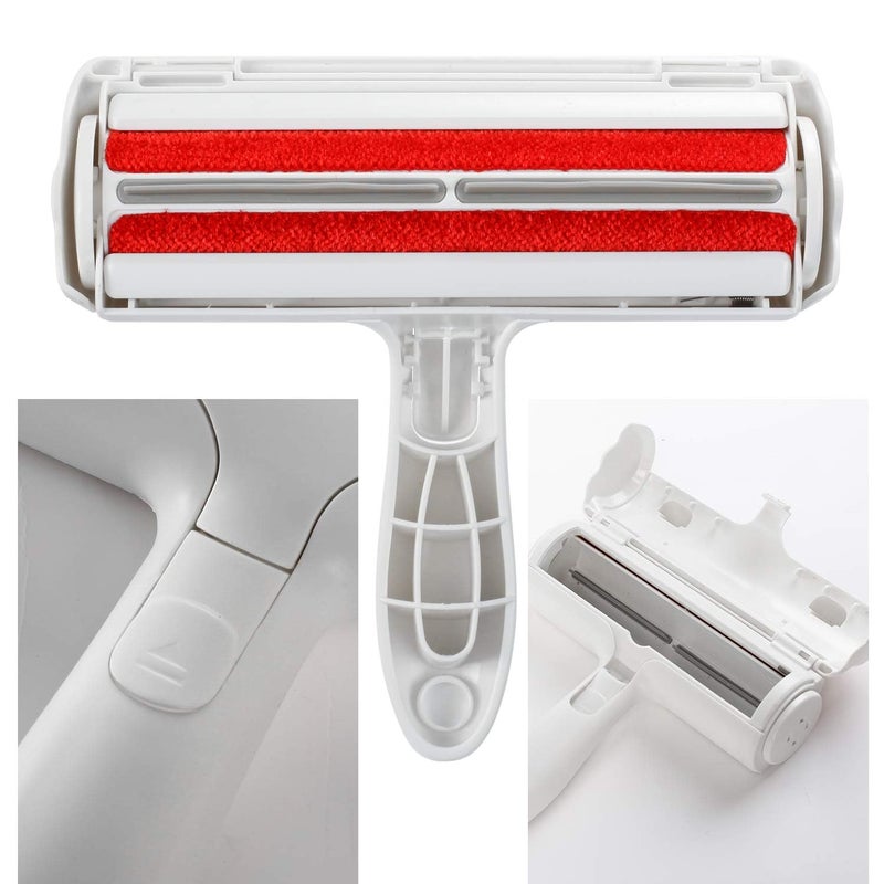 JAGDIV Pet Hair Remover Roller - Dog & Cat Fur Remover with Self-Cleaning Base Remove Supplies Carding Tools for Dogs Cats - Image 2