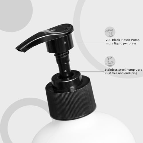 MOMEEMO Soap Dispenser Set 2 Pack, Contains Hand and Dish Soap Dispenser, Perfect for Black and White Kitchen Decor. (Black & White) - Image 4