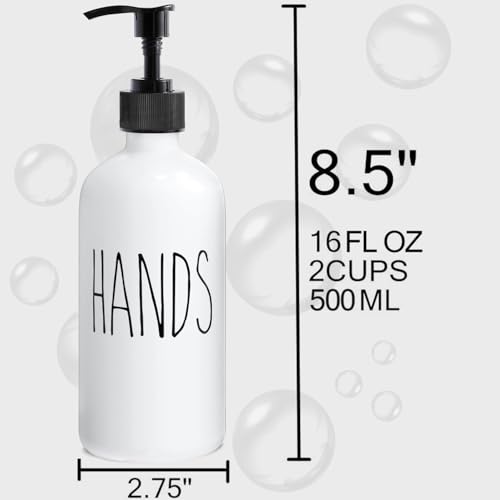 MOMEEMO Soap Dispenser Set 2 Pack, Contains Hand and Dish Soap Dispenser, Perfect for Black and White Kitchen Decor. (Black & White) - Image 2