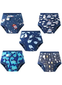 Beauenty 5PCS Baby Potty Training Underwear, Breathable Potty Training Pants, Toddler Training Underwear for 0-3 Years Baby Strong Absorbent Cotton Training Pants (Boy)  - Image 1