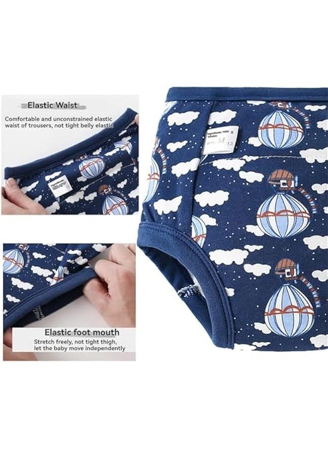 Beauenty 5PCS Baby Potty Training Underwear, Breathable Potty Training Pants, Toddler Training Underwear for 0-3 Years Baby Strong Absorbent Cotton Training Pants (Boy)  - Image 4