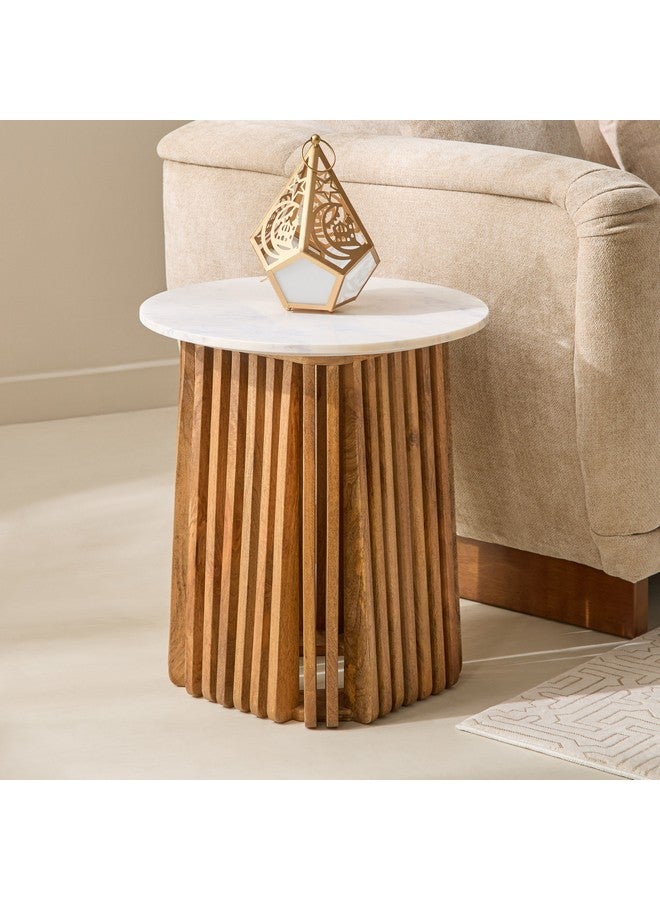 Home Box Dolce Marble Top End Table 50 x 55 x 50 cm  - Image 1