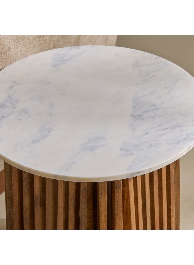 Home Box Dolce Marble Top End Table 50 x 55 x 50 cm  - Image 3