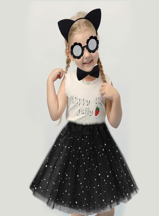 Dxhycc Black Cat Costume Set Cat Ears Headband Tail Bowtie Tutu-Halloween, Dress Up, Kids Cosplay Accessory Kit - Image 5