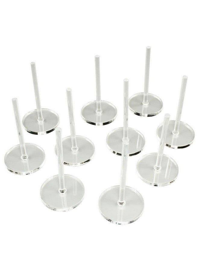 LITKO 28mm Circle Flight Stands with 2-inch pegs, 3mm Clear (10) - Image 1