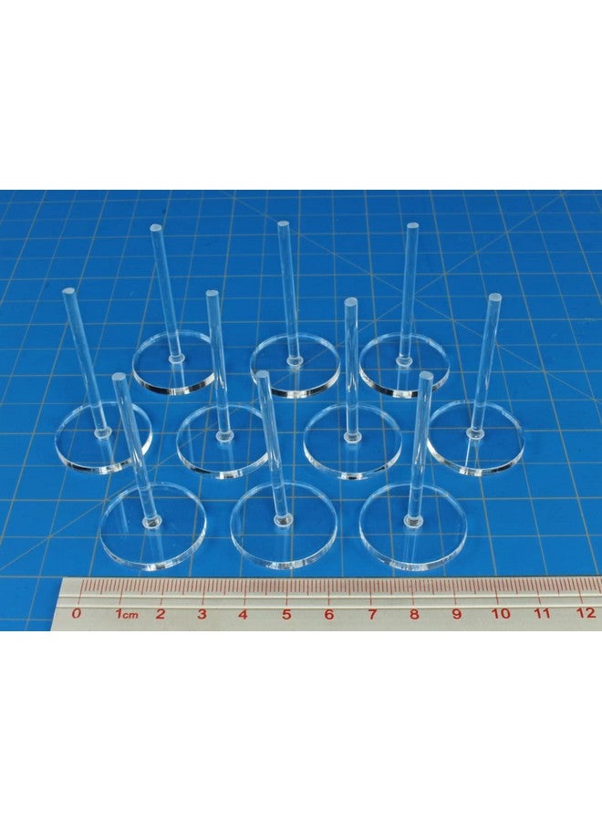 LITKO 28mm Circle Flight Stands with 2-inch pegs, 3mm Clear (10) - Image 3