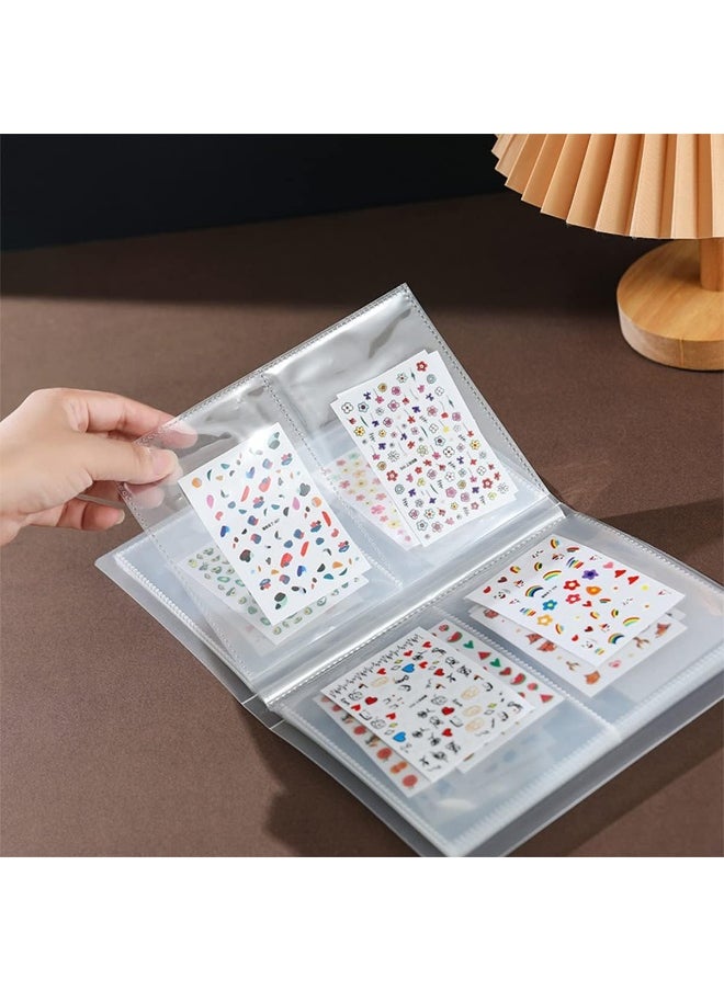 Peachjoy Sticker Collecting Album, Reusable Clear Sticker Book Blank 80 Slots, Planner Scrapbook Stickers Organizer, Sticker Album Transparent Shell Sticker for Collecting Sticker, Label Sticker Book Storage  - Image 2