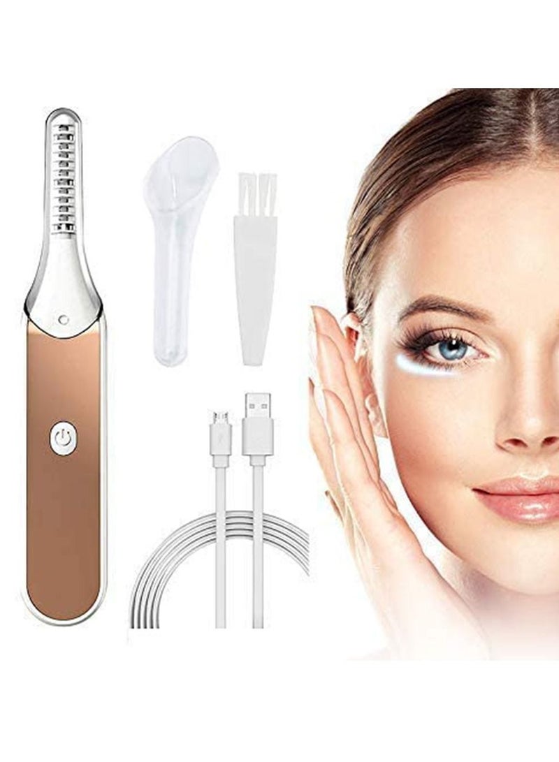 Bluejw USB Rechargeable Heated Eyelash Curler, Portable Electric Curler for Quick Natural Curling, Long-Lasting Effect - Image 1