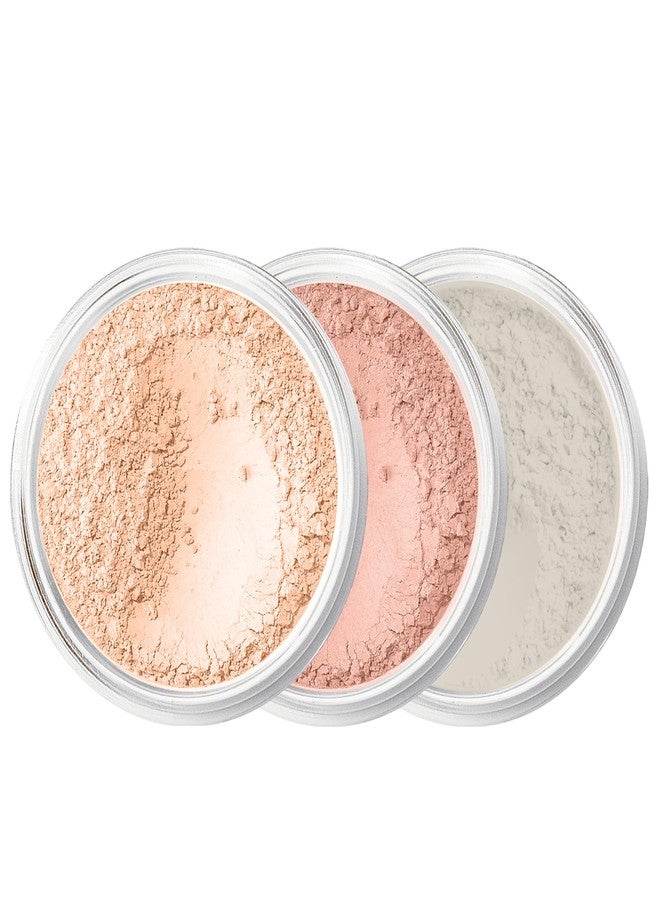 Sweet Face Minerals 3pc FULL SIZE KIT (PINK BISQUE) Mineral Makeup Foundation Set Sheer Powder Bare Face Matte Cover - Image 1