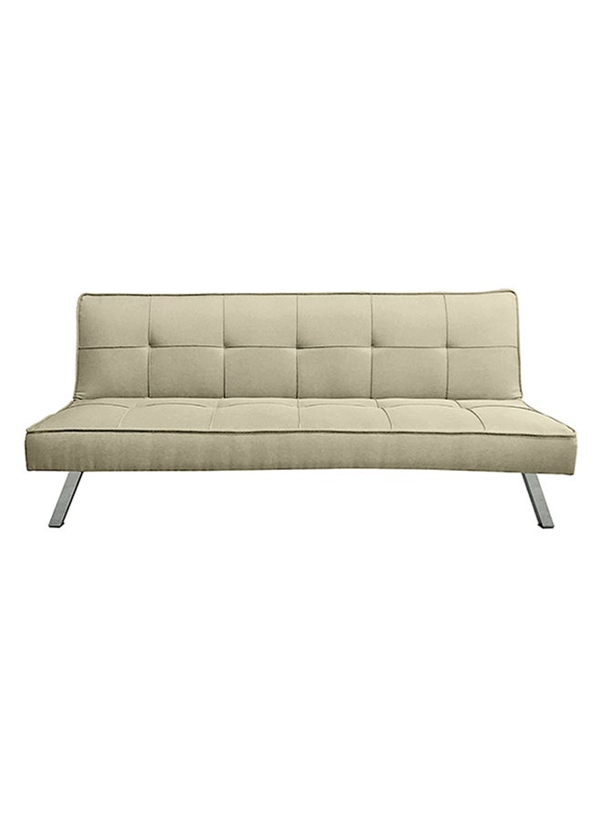 In-House Sandi | 3-Seater Sofabed 2 In 1 Upholstered In Velvet 30x177x107 cm- Light Beige - Image 4