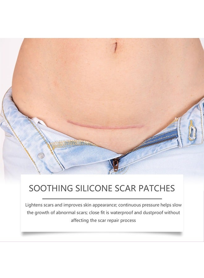 LANISKA Soothing Silicone Scar Patches，Silicone Scar Tape，Reusable Professional Scar Silicone Strips, Soft Silicone Scar Sheets for Surgical Scars,Keloid,Acne Scars,Burn Scar,C-Section  6 PIECES - Image 4