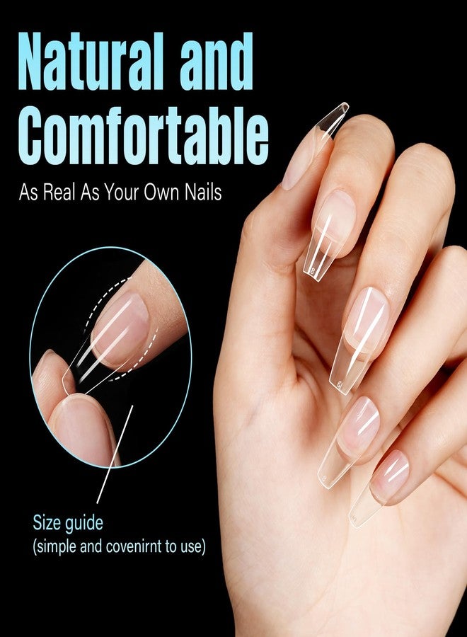 توميكا أطراف أظافر توميكا متوسطة الحجم، 240 قطعة من أطراف أظافر أكريليك ناعمة نصف مطفية، 12 مقاسًا من أطراف الأظافر الصناعية الأكريليكية، أطراف تمديد الأظافر للمبتدئين والمحترفين في المنزل - Image 4