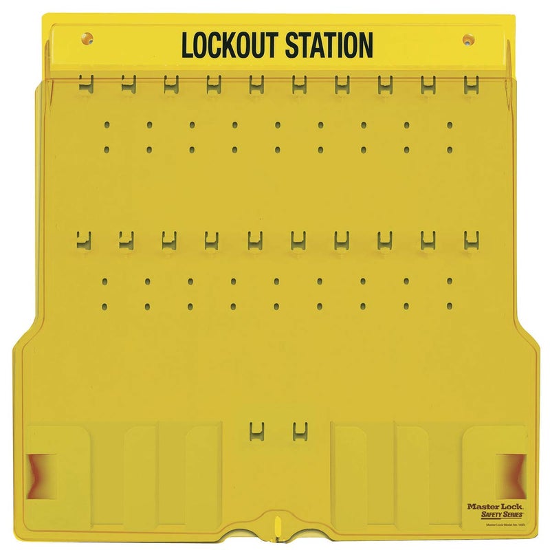 Master Lock 1484B 20 Pack Lockout Station with Cover Unfilled