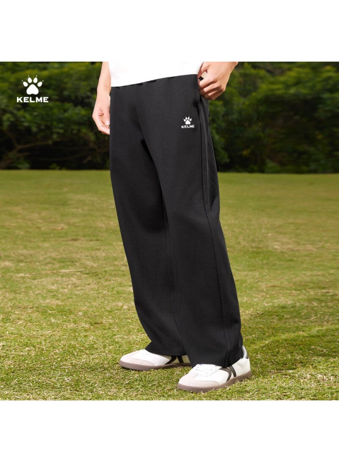 Kelme Men's Sports Pants Spring Summer New Casual Loose Straight Knit Trousers Black L - Image 2