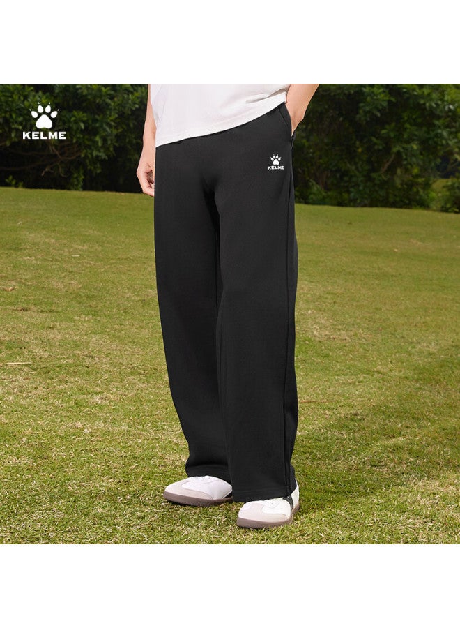 Kelme Men's Sports Pants Spring Summer New Casual Loose Straight Knit Trousers Black L - Image 1